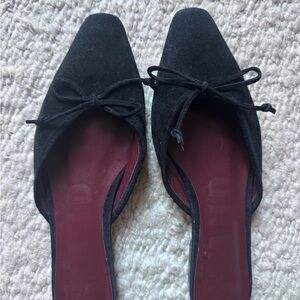 STAUD Gina Mule Black Suede